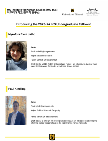IKS 2023-24 Undergraduate Fellows Program Flyer